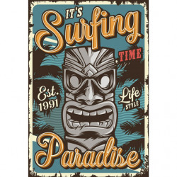Blechschild Surfing Paradise