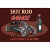 Blechschild Hot Rod Garage Car Service
