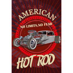 Blechschild American Hot Rod no Limits