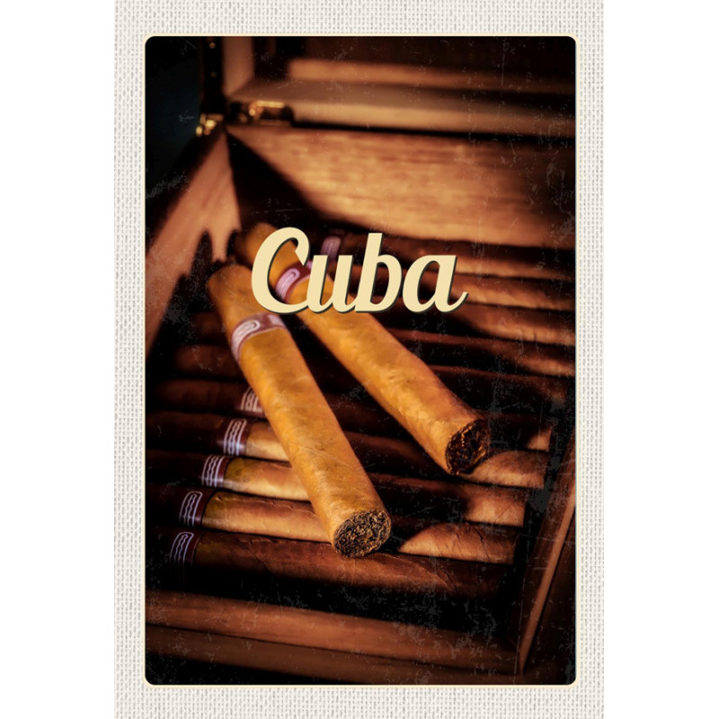 Blechschild Cubanische Zigarre Cuba Karibik