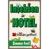 Blechschild Insektenhotel Zimmer frei
