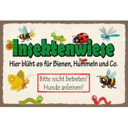 Blechschild Insektenwiese