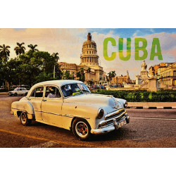 Cuba Blechschild Oldtimer weiß