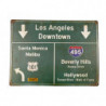 Blechschild Straßenschild Los Angeles Downtown