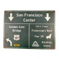 Blechschild Straßenschild San Francisco Center