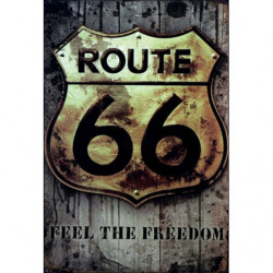 Blechschild Route 66 Feel the Freedom