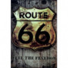 Blechschild Route 66 Feel the Freedom