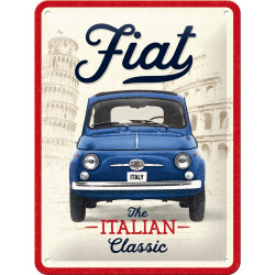 Fiat 500 Blechschild -...