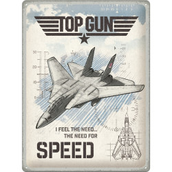 Top Gun Jet Blechschild -...