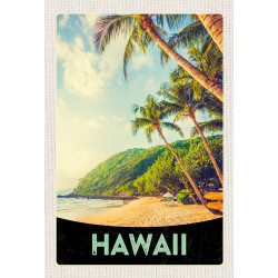 Blechschild Hawaii Palmen