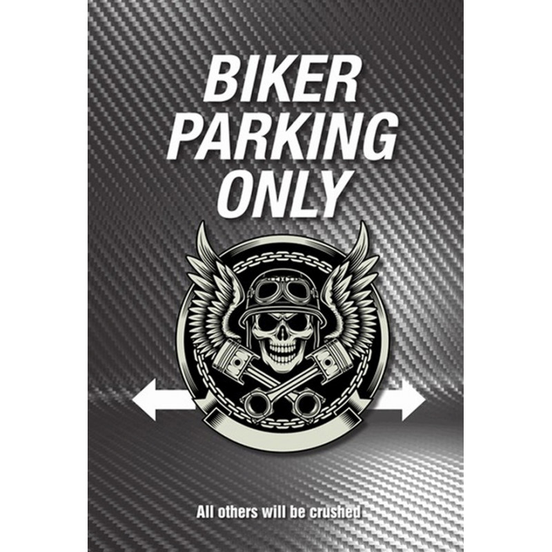 Blechschild Biker Parking Only