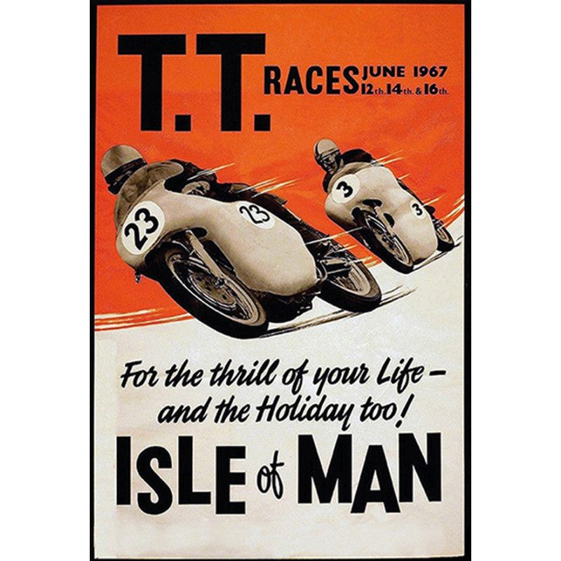 Blechschild Motorrad TT Races Isle of Man