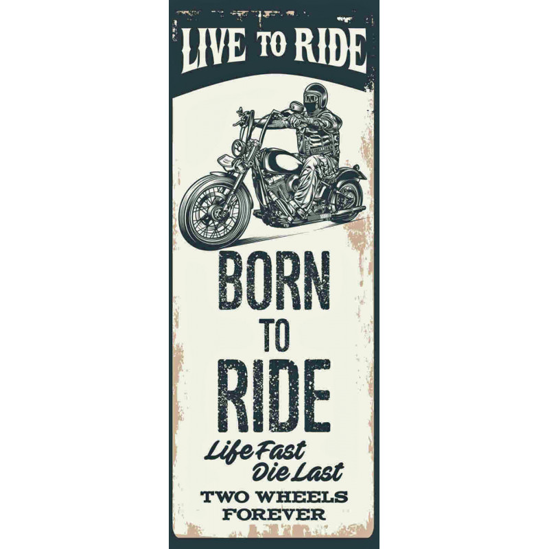 Blechschild Live to Ride Motorrad Biker 10x27cm