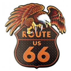 Blechschild Route 66 Adler Biker