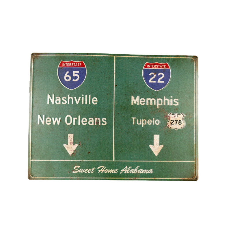 Blechschild Straßenschild Sweet Home Alabama