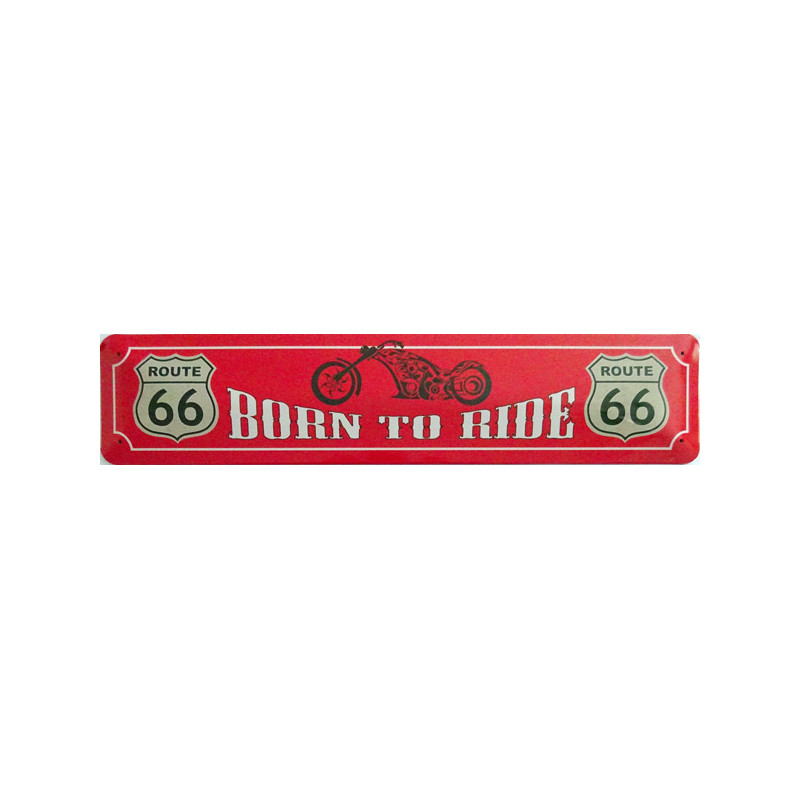 Straßenschild Route 66 Born to Ride