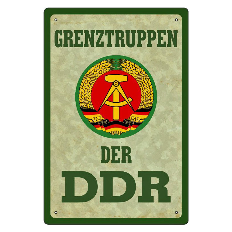 Blechschild Grenztruppen der DDR Blechschild Grenztruppen der DDR