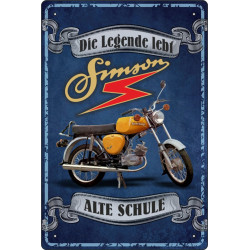 Blechschild Simson - Die Legende lebt