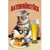 Blechschild Katerfrühstück