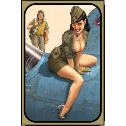 Blechschild Pin Up Girl Air Force