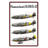 Blechschild Flugzeug Messerschmidt Me 109