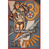 Blechschild Pin Up Girl Flugzeug B-17 Bomber