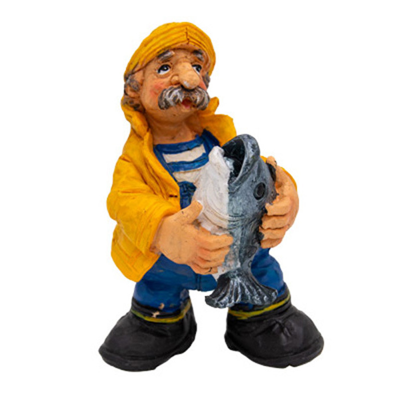 Seemann mit Fisch 12cm