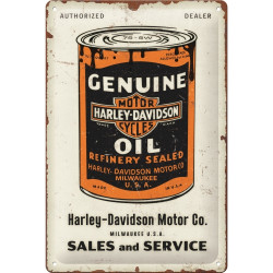 Harley-Davidson Blechschild Genuine Oil Dose - Nostalgic-Art