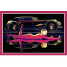 Blechschild Pin Up Girl Oldtimer