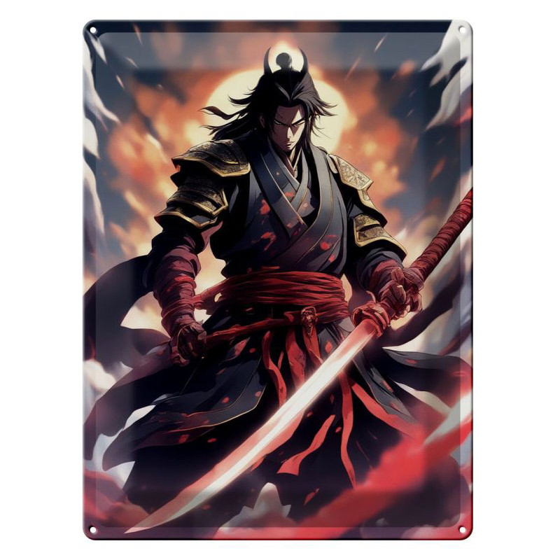 Blechschild Samurai der Windschneide Blechschild Samurai der Windschneide