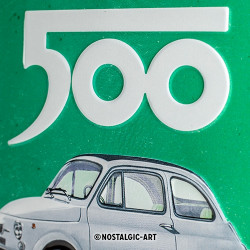 Fiat 500 Blechschild Italian Colours - Nostalgic-Art
