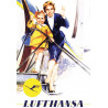 Lufthansa mit Kind Blechschild