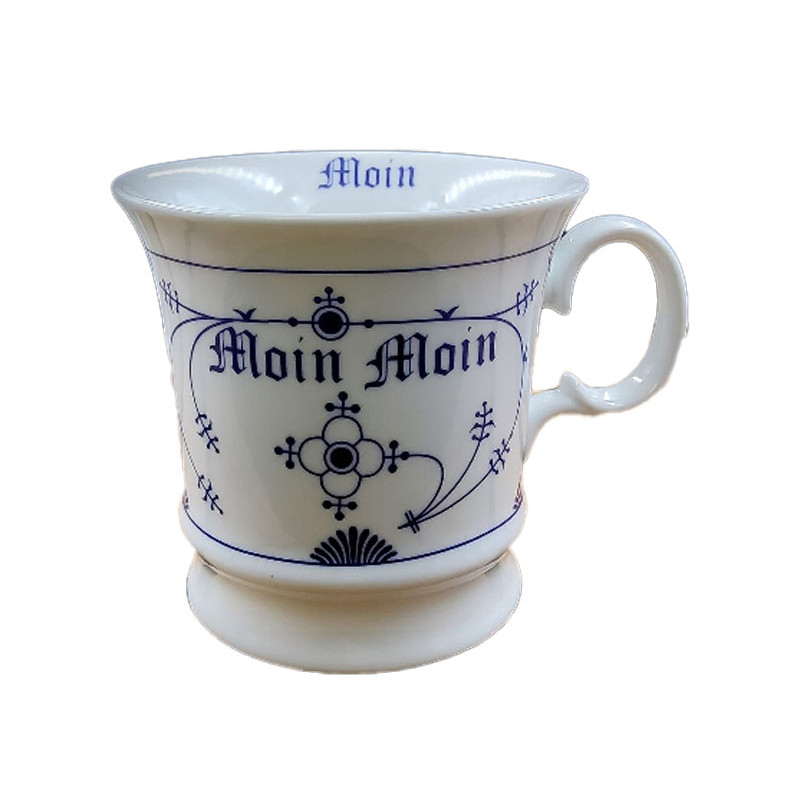Moin Moin Kaffeepott Indisch Blau Teetasse Moin Moin Kaffeepott Indisch Blau Teetasse