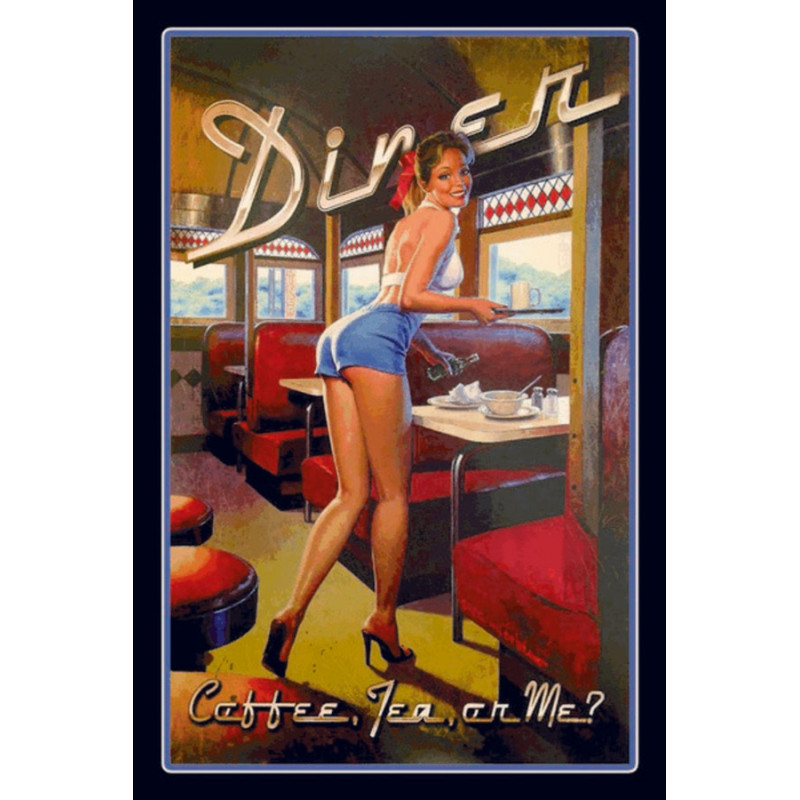Pin Up Girl Coffee Tea Blechschild Pin Up Girl Coffee Tea Blechschild