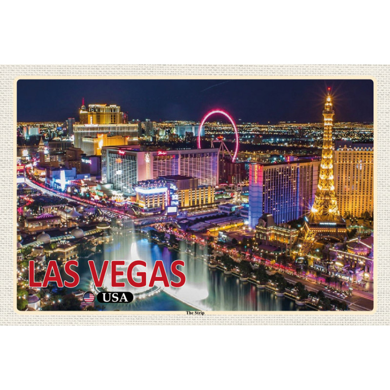 Holzschild Las Vegas The Strip USA Holzschild Las Vegas The Strip USA