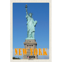 Holzschild Freiheitsstatue Statue of Liberty Wandbild