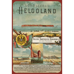 Holzschild Helgoland Nordseebad Wandbild