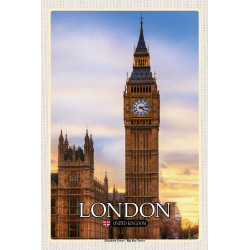 Holzschild London Big Ben England Wandbild