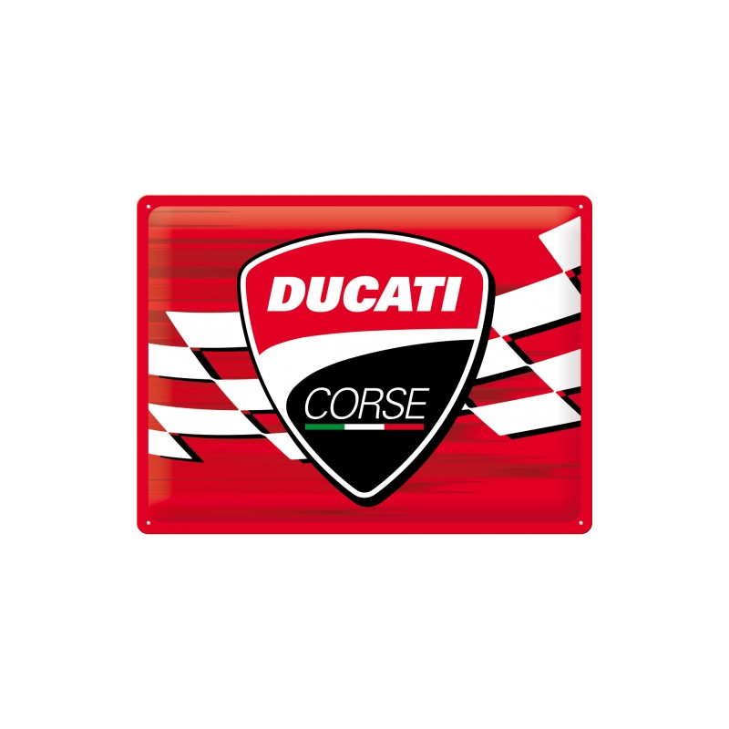 Ducati Blechschild Corse - Nostalgic-Art Ducati Blechschild Corse - Nostalgic-Art