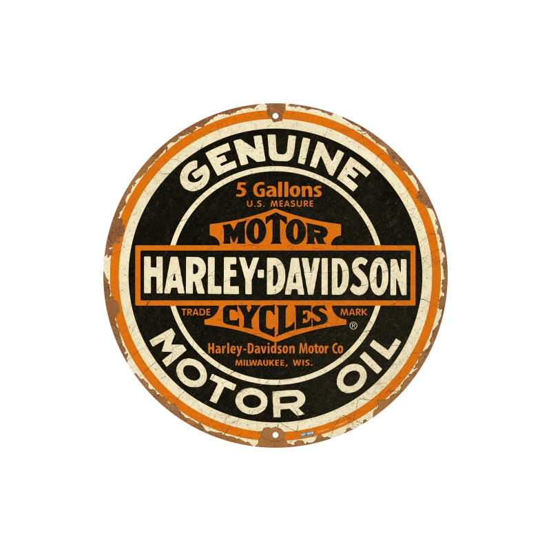 Harley Davidson Blechschild Rund - Nostalgic-Art Harley Davidson Blechschild Rund - Nostalgic-Art