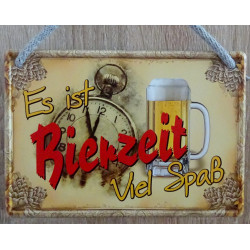 Hängeschild Es ist Bierzeit