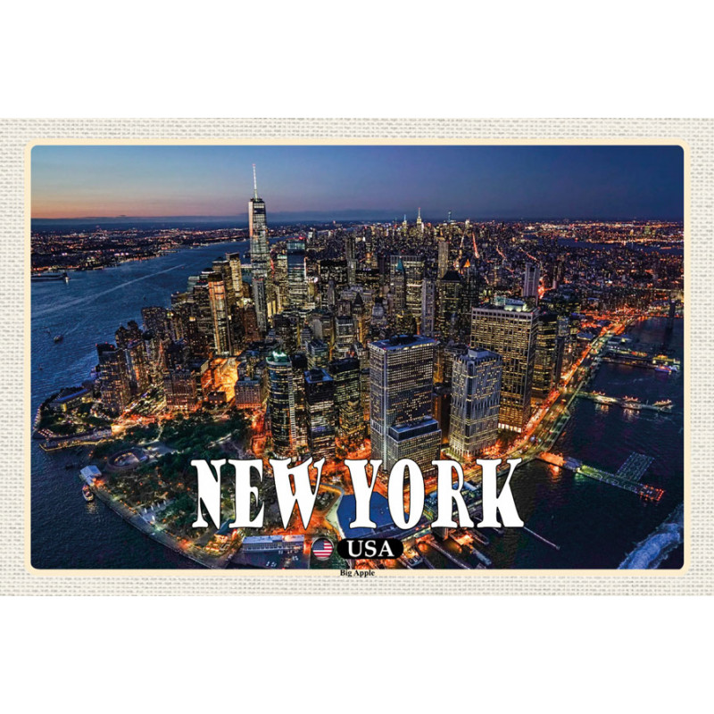 Blechschild New York Big Apple USA Blechschild New York Big Apple USA