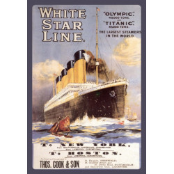 Blechschild Olympic Titanic White Star Line